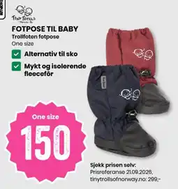 Sport Outlet Tiny Trolls Fotpose til baby tilbud