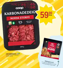 Coop Prix Coop karbonadedeig tilbud