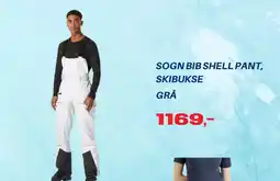 XXL Sport Sogn Bib shell pant, skibukse grå tilbud
