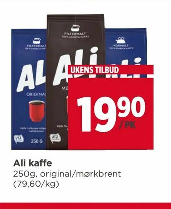 Meny Ali kaffe tilbud