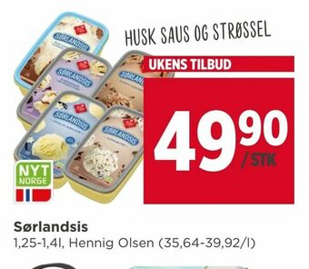 Meny Sørlandsis tilbud