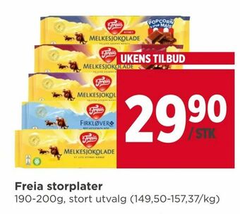 Meny Freia storplater tilbud