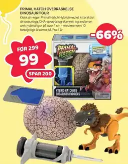 Extra Leker Primal hatch overraskelse dinosaurfigur tilbud