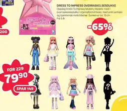 Extra Leker Dress To Impress overraskelsesdukke tilbud