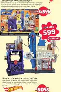 Extra Leker Marvel Spider-Man Web Slinger City tilbud