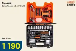 Maxbo Bahco Pipesett 1/2+1/4" 91 s910 tilbud