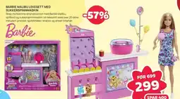 Extra Leker Barbie Malibu lekesett med sukkerspinnmaskin tilbud