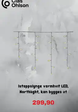 Clas Ohlson Northlight istappslynge varmhvit led tilbud