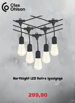 Clas Ohlson Clas Ohlson Northlight LED Retro lysslynge tilbud