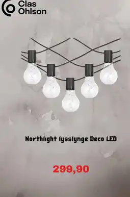 Clas Ohlson Clas Ohlson Northlight lysslynge Deco LED tilbud