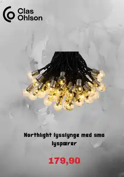 Clas Ohlson Northlight lysslynge med sma lyspærer tilbud