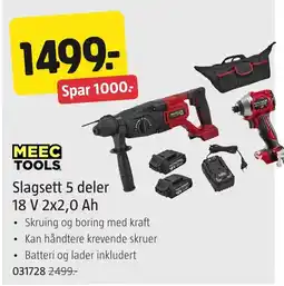 Jula MeeC Tools Slagsett 5 deler tilbud