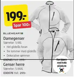 Jula Bluewear Damegenser tilbud