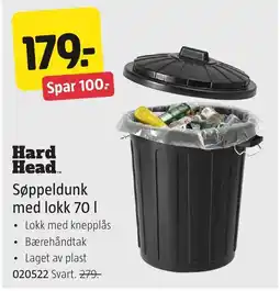 Jula Hard Head Søppeldunk med lokk tilbud