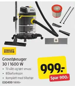 Jula Stanley Fatmax Grovstøvsuger 30 tilbud