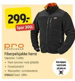 Jula Fiberpelsjakke herre tilbud