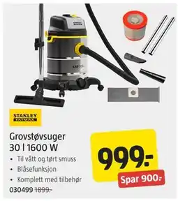 Jula Grovstøvsuger 30 l 1600 W tilbud