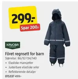 Jula Fôret regnsett for barn tilbud