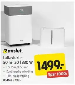 Jula Luftavfukter 50 m² 20 l 330 W tilbud