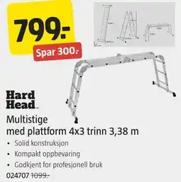Jula Multistige med plattform 4x3 trinn 3,38 m tilbud