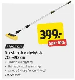Jula Teleskopisk vaskebørste 200-493 cm tilbud