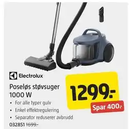 Jula Poseløs støvsuger 1000 W tilbud