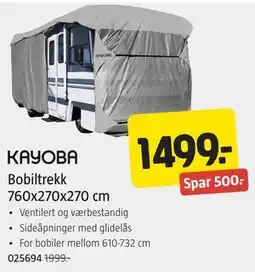Jula Bobiltrekk 760x270x270 cm tilbud
