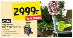 Jula Kompostkvern 3000 W 230 V Ø45 mm tilbud