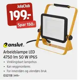 Jula Arbeidslampe LED 4750 lm 50 W IP65, Medlemspris tilbud