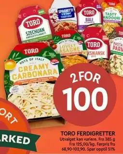 Coop Mega TORO FERDIGRETTER tilbud