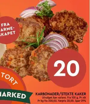Coop Mega KARBONADER/STEKTE KAKER tilbud
