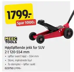 Jula Høytløftende jekk for SUV 2 t 120-554 mm tilbud
