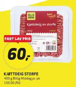 Bunnpris KJØTTDEIG STORFE tilbud