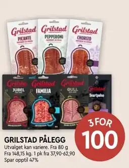 Coop Mega GRILSTAD PÅLEGG tilbud
