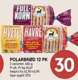Coop Mega POLARBRØD 12 PK tilbud