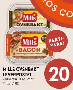 Coop Mega MILLS OVSNBAKT LEVERPOSTEI tilbud