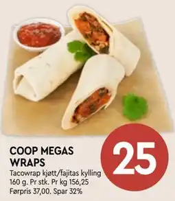Coop Mega COOP MEGAS WRAPS tilbud