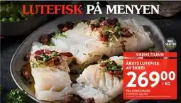Jacobs ÅRETS LUTEFISK AV SKREI tilbud