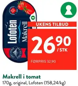 Jacobs Makrell i tomat tilbud