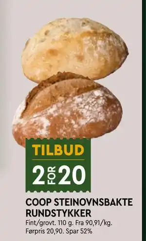 COOP STEINOVNSBAKTE RUNDSTYKKER