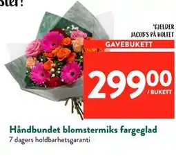 Jacobs Håndbundet blomstermiks fargeglad tilbud
