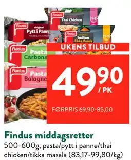 Jacobs Findus middagsretter tilbud