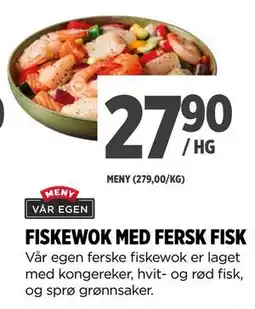 Meny Fiskewok med fersk fisk tilbud
