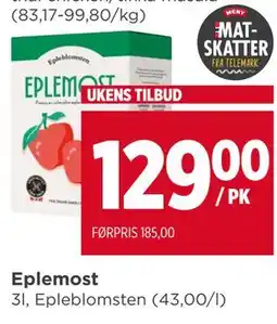 Meny Eplemost tilbud