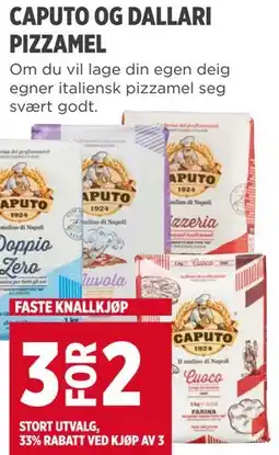 Meny CAPUTO OG DALLARI PIZZAMEL tilbud