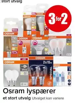 Spar Osram lyspærer tilbud