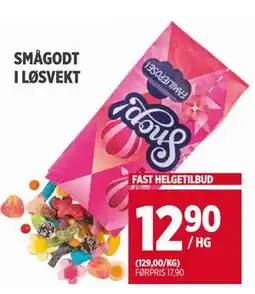 Meny SMÅGODT I LØSVEKT tilbud