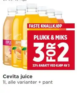 Meny Cevita juice tilbud