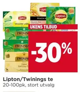 Meny Lipton/Twinings te tilbud