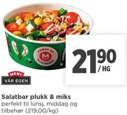 Meny Salatbar plukk & miks tilbud